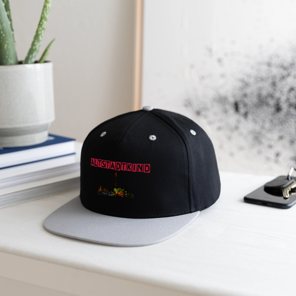 Kontrast Snapback Cap - Schwarz/Grau