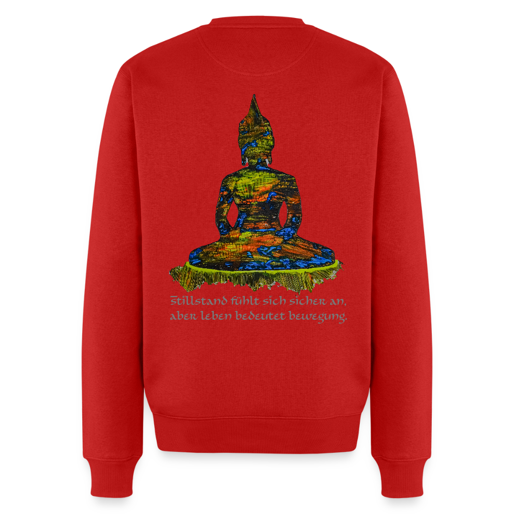 Männer Pulli Buddha Backprint - Rot