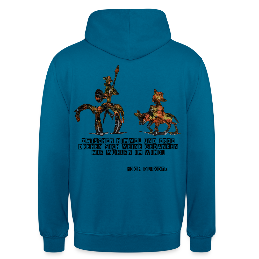 Unisex Hoodie Don Quixote Backprint - Tiefseeblau 