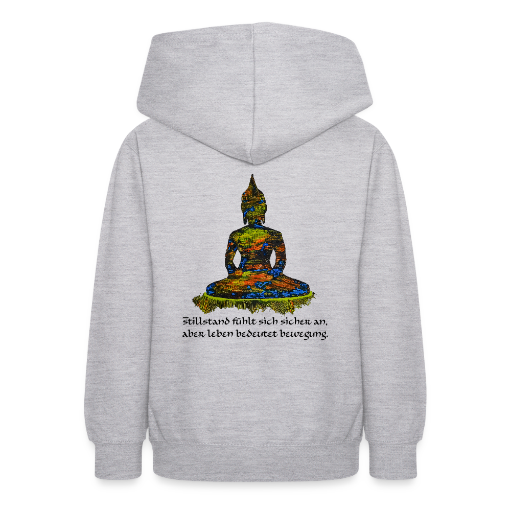 Teenagers Hoodie Buddha Backprint - Hellgrau meliert