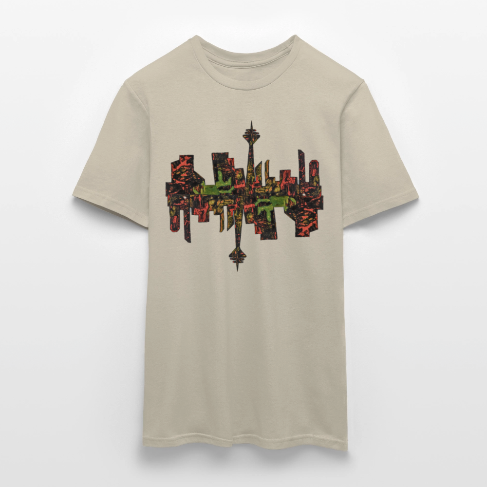 Männer T-Shirt Düsseldorfer Skyline V.9 - Sandbeige