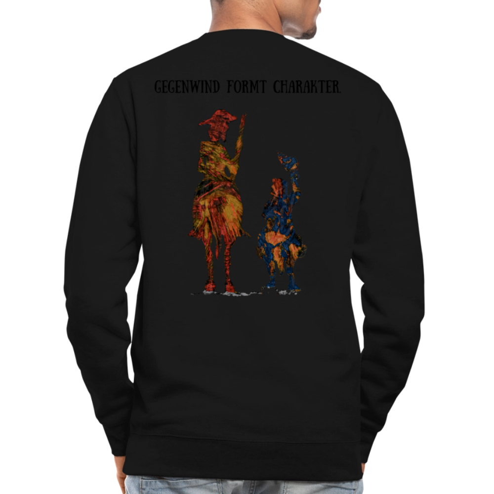 Unisex Pulli Don Quixote Backprint - Schwarz