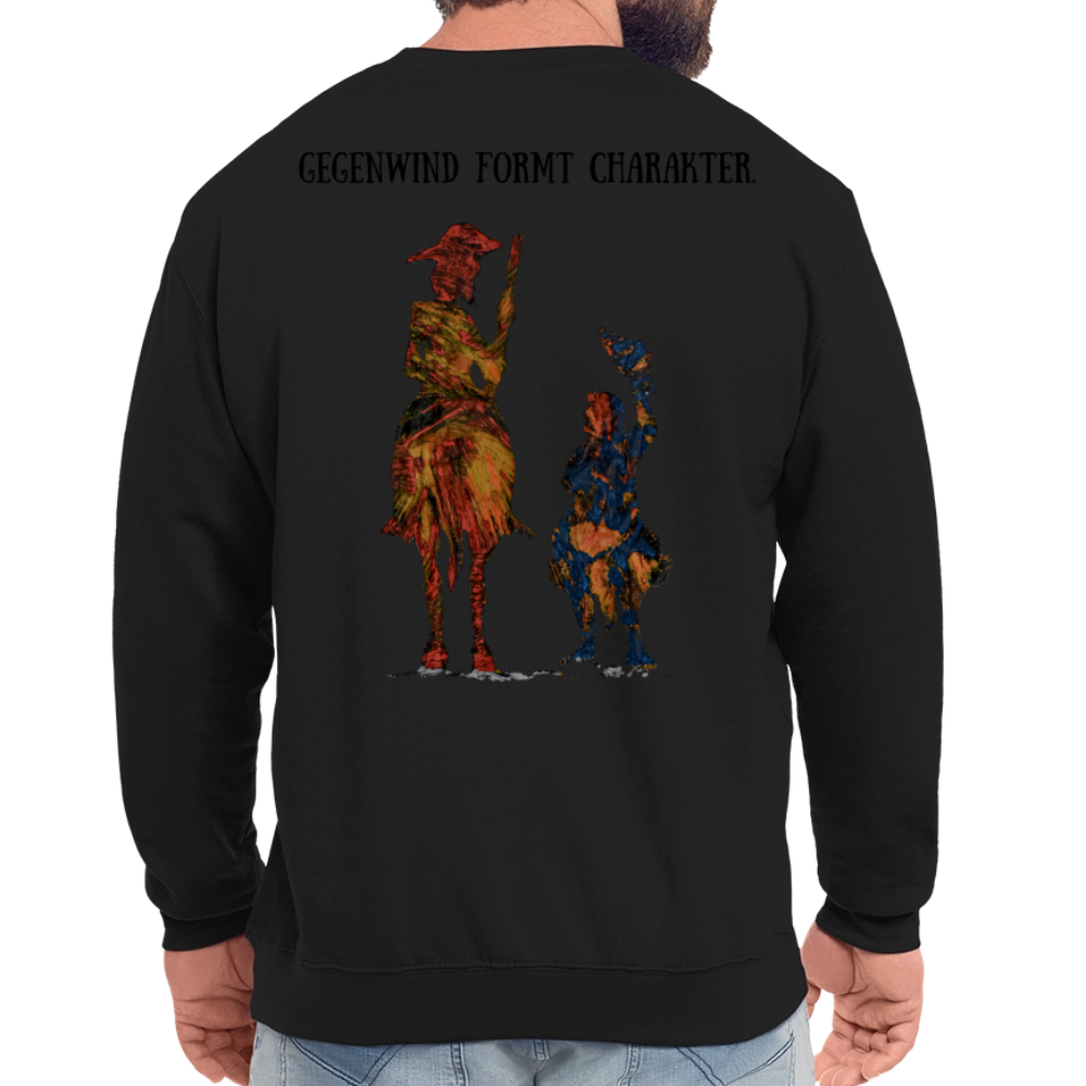Unisex Pulli Don Quixote Backprint - Schwarz