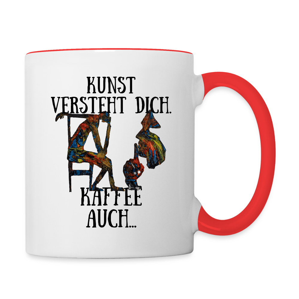 Tasse - Weiß/Rot