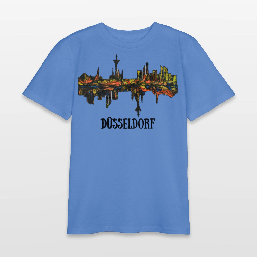 Unisex Teenager T-Shirt Düsseldorfer Skyline V.3 - Blau
