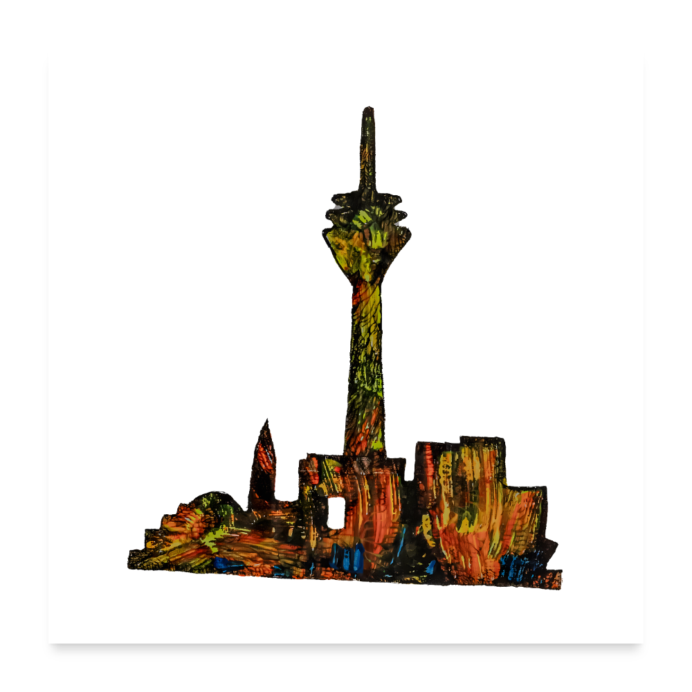 Poster Skyline V.1 - Weiß