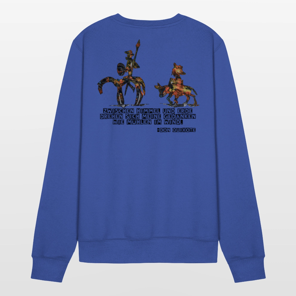 Unisex Pulli Don Quixote Backprint - Royalblau