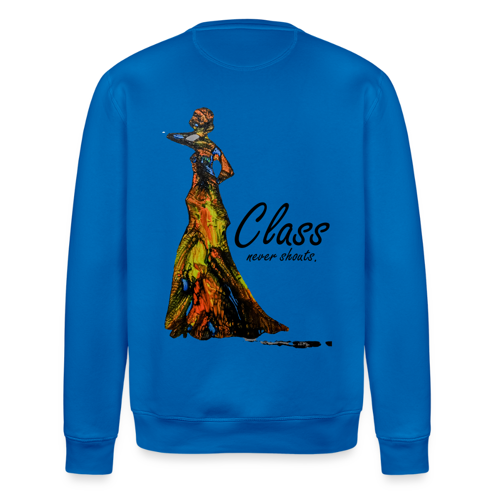 Unisex Bio Pulli Class Backprint - Königsblau