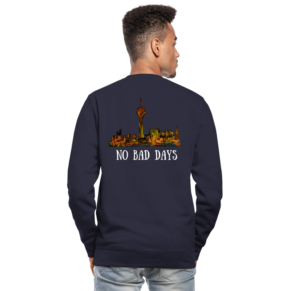 Unisex Pulli Düsseldorfer Skyline Backprint - Navy