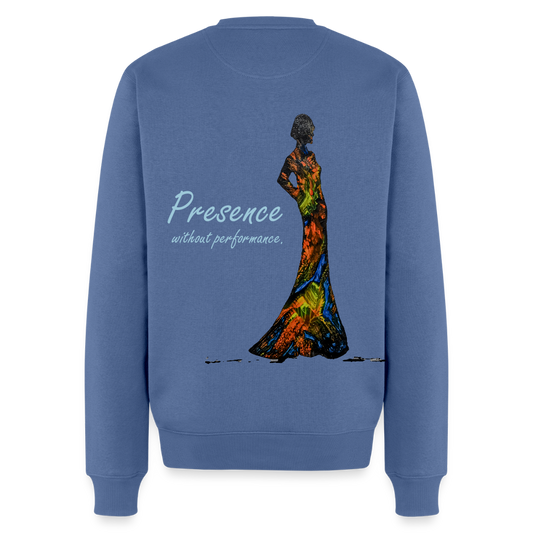 Männer Pulli Presence Backprint - Taubenblau