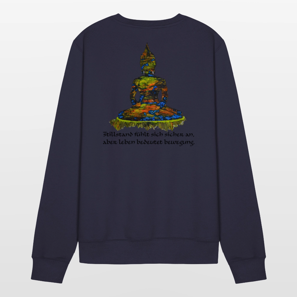 Unisex Pulli Buddha Backprint - Navy