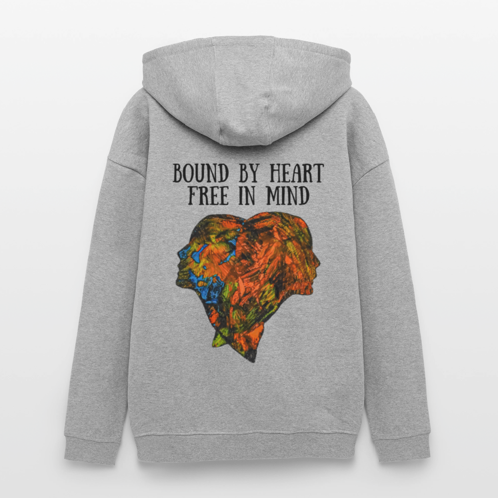 Oversized Unisex Hoodie Espejo Backprint - Grau meliert