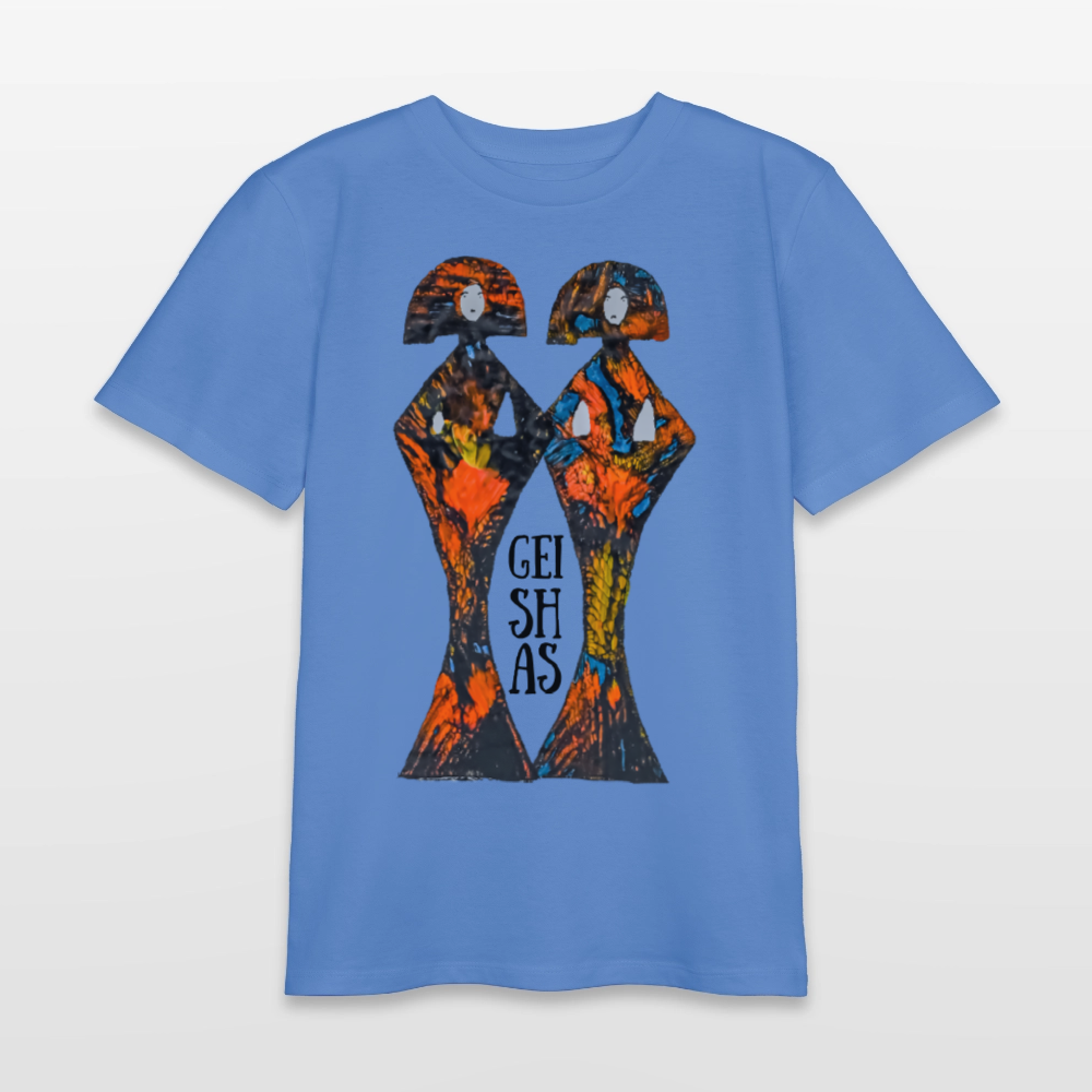 Unisex Teenager T-Shirt Geishas - Blau