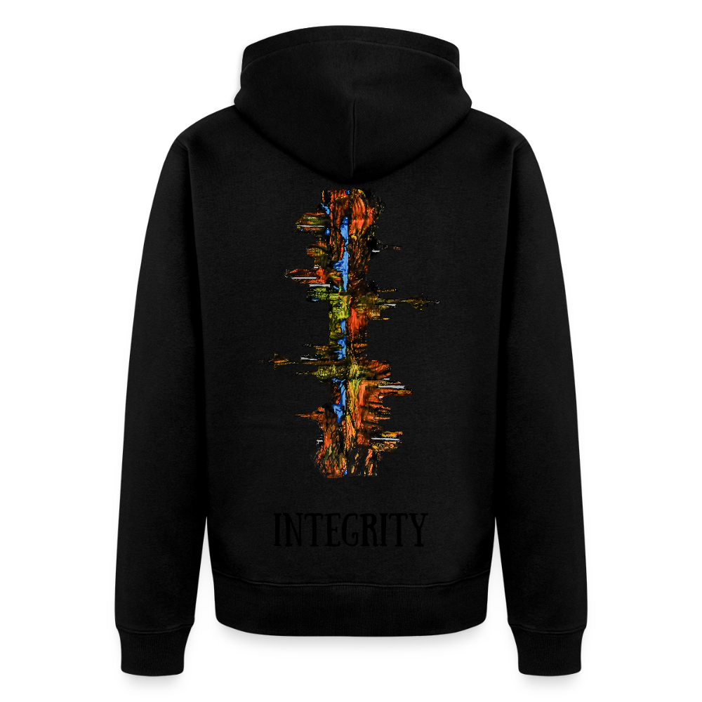 Männer Kapuzenjacke Düsseldorfer Skyline Backprint - Schwarz