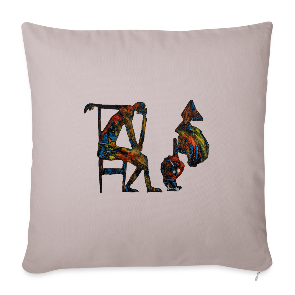 Sofakissen mit Füllung 44 x 44 cm - helles Taupe