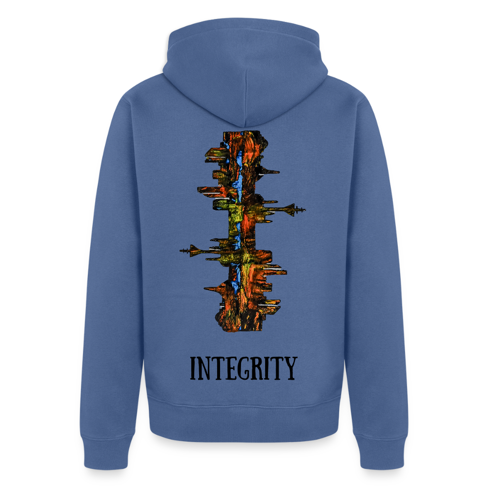 Männer Kapuzenjacke Düsseldorfer Skyline Backprint - Taubenblau