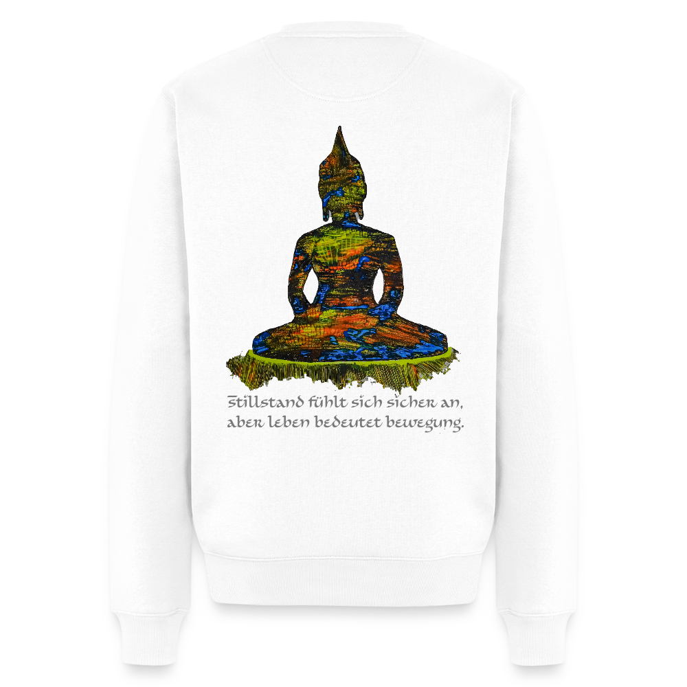 Männer Pulli Buddha Backprint - Weiß
