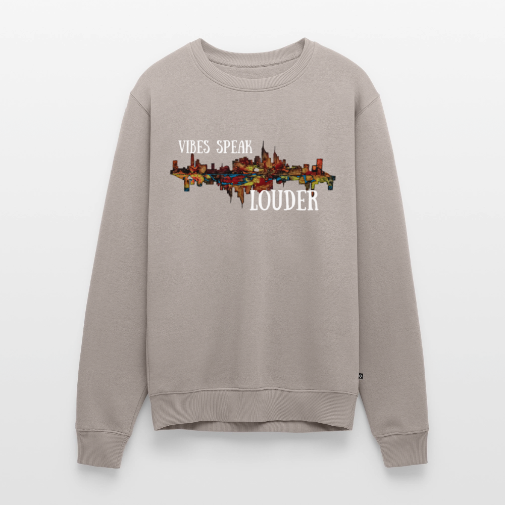 Männer Pulli Frankfurter Skyline Backprint - Taupe