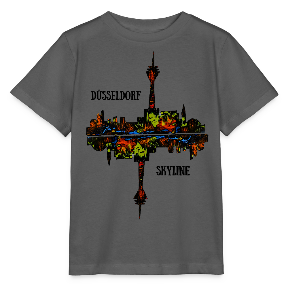 Unisex Kinder T-Shirt Düsseldorfer Skyline V.7 - Anthrazit