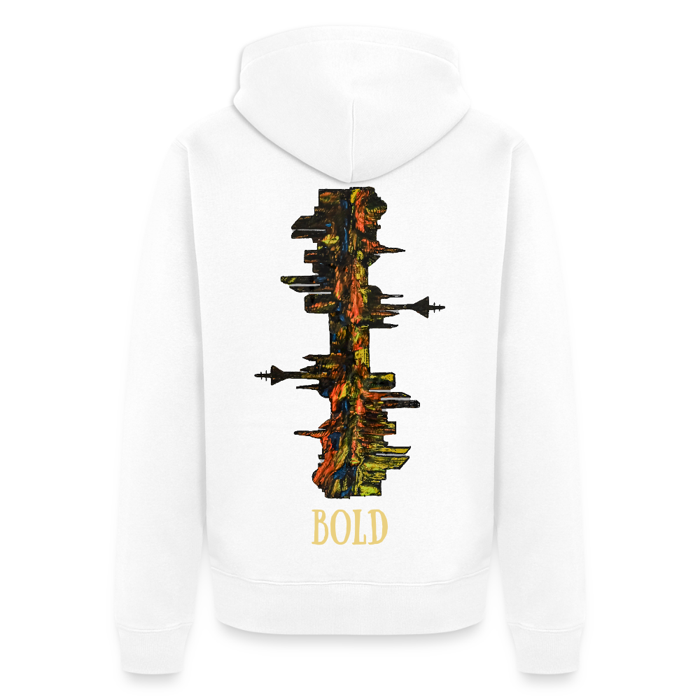 Männer Kapuzenjacke Düsseldorfer Skyline Backprint - Weiß