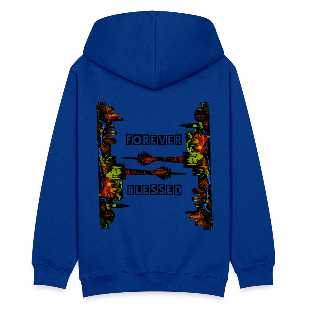 Teenger Hoodie Düsseldorfer Skyline Backprint - Royalblau