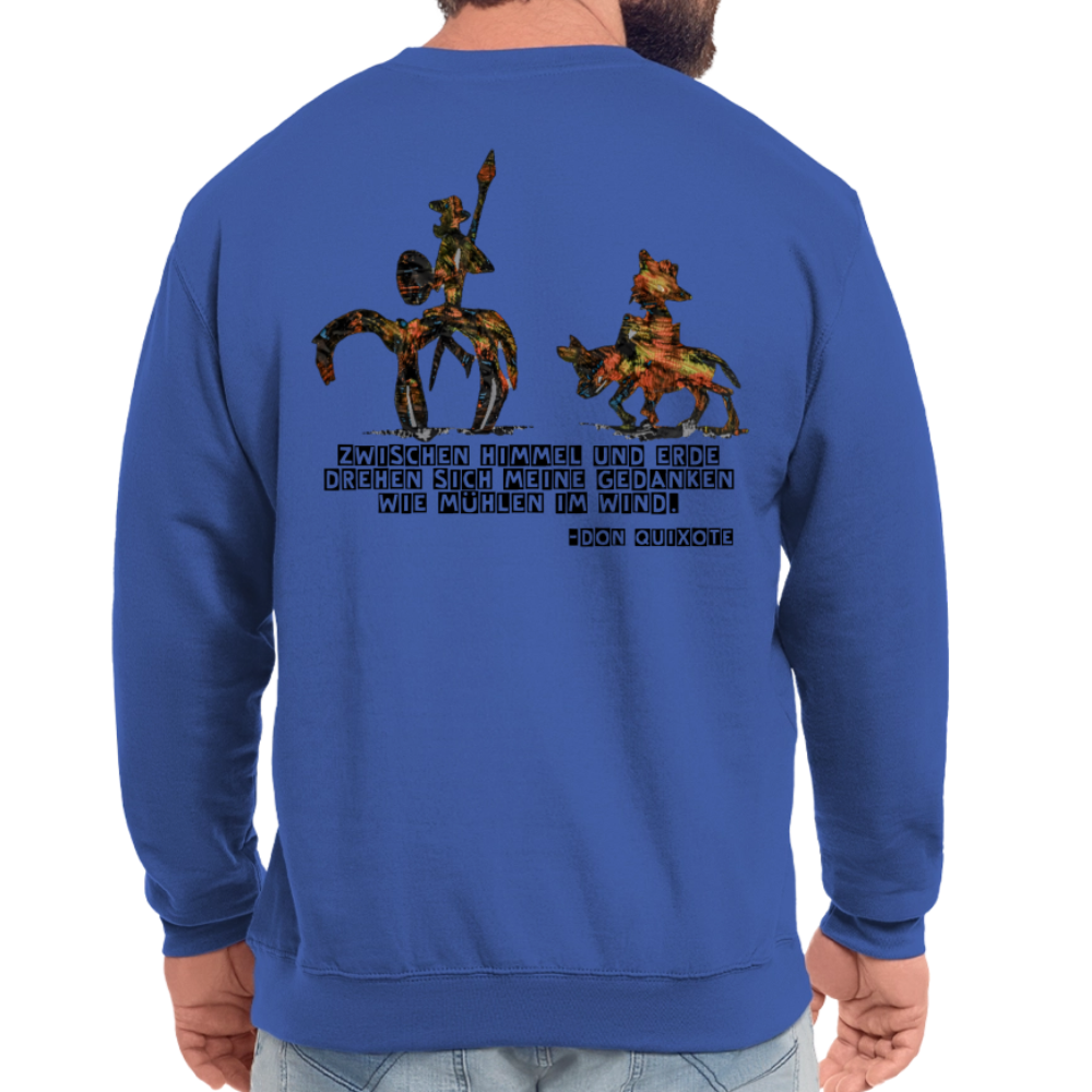 Unisex Pulli Don Quixote Backprint - Royalblau