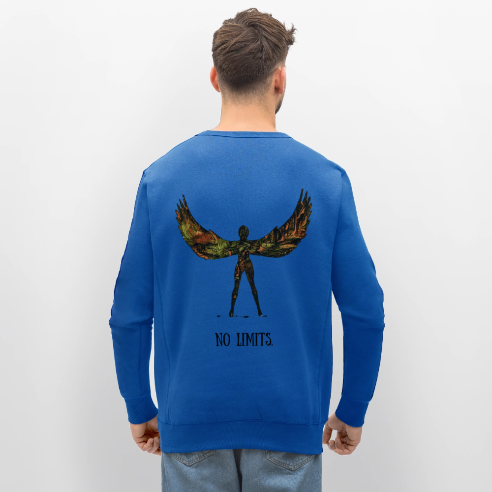 Unisex Bio Pulli Angel Backprint - Königsblau
