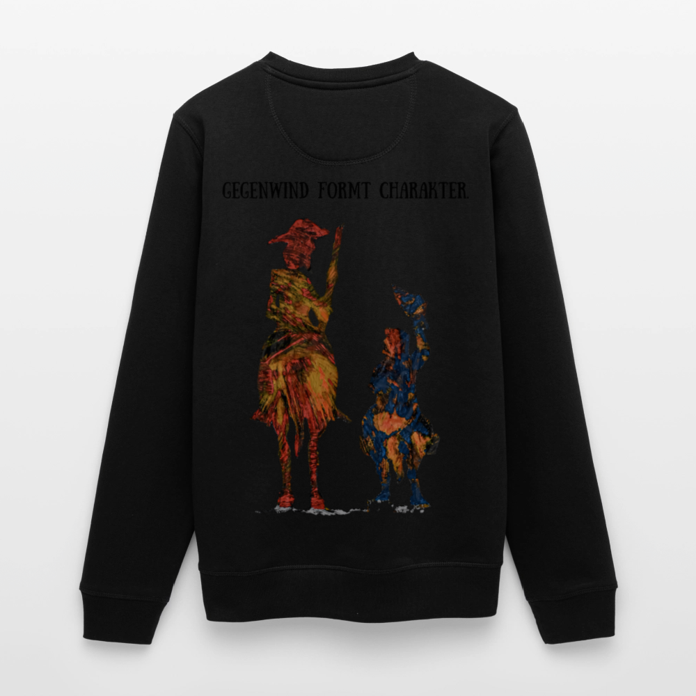 Unisex Bio Pulli Don Quixote Backprint - Schwarz
