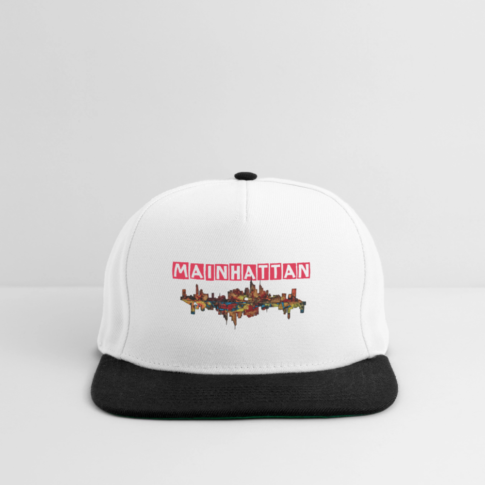 Snapback Cap - Weiß/Schwarz
