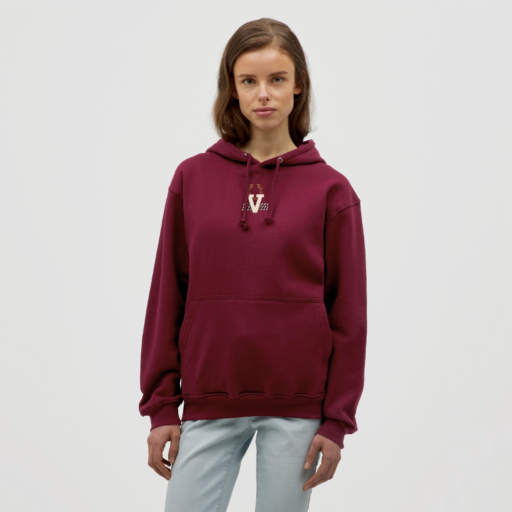Unisex Hoodie Düsseldorferskyline Backprint - Bordeaux