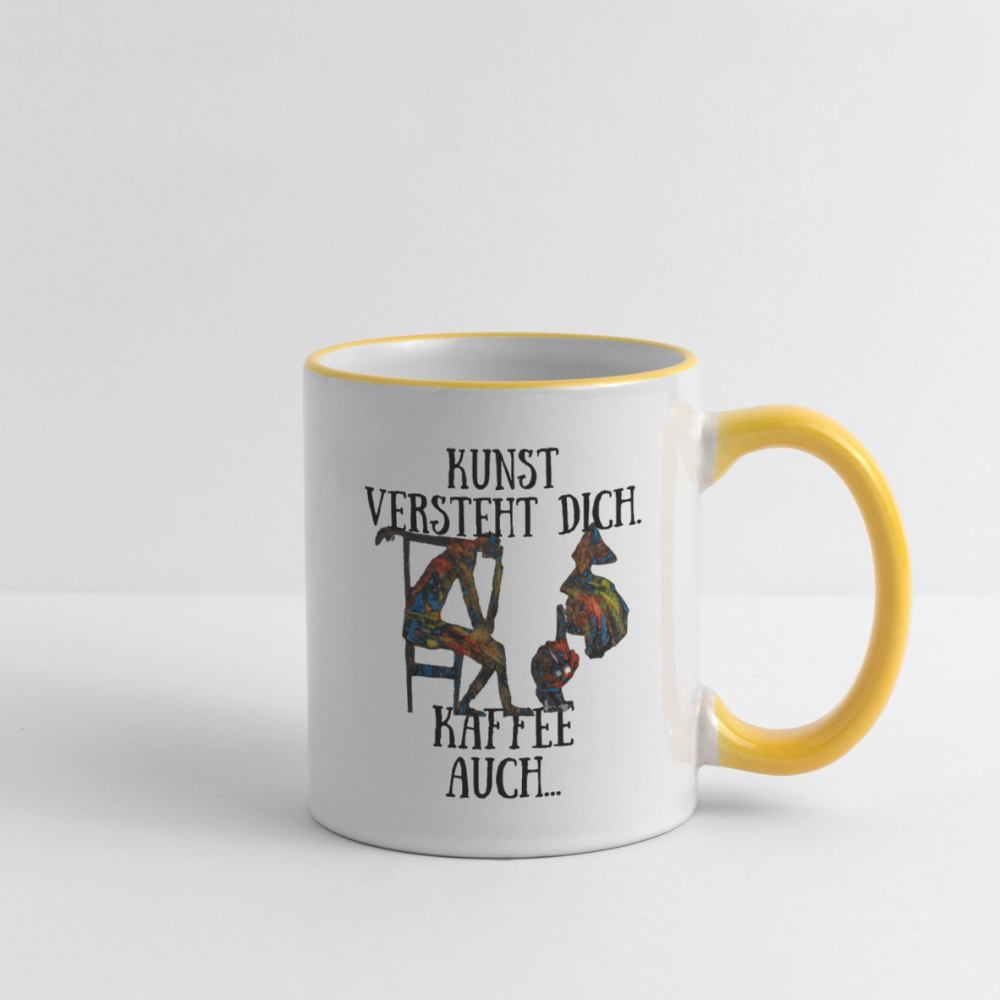 Tasse - Weiß/Gelb