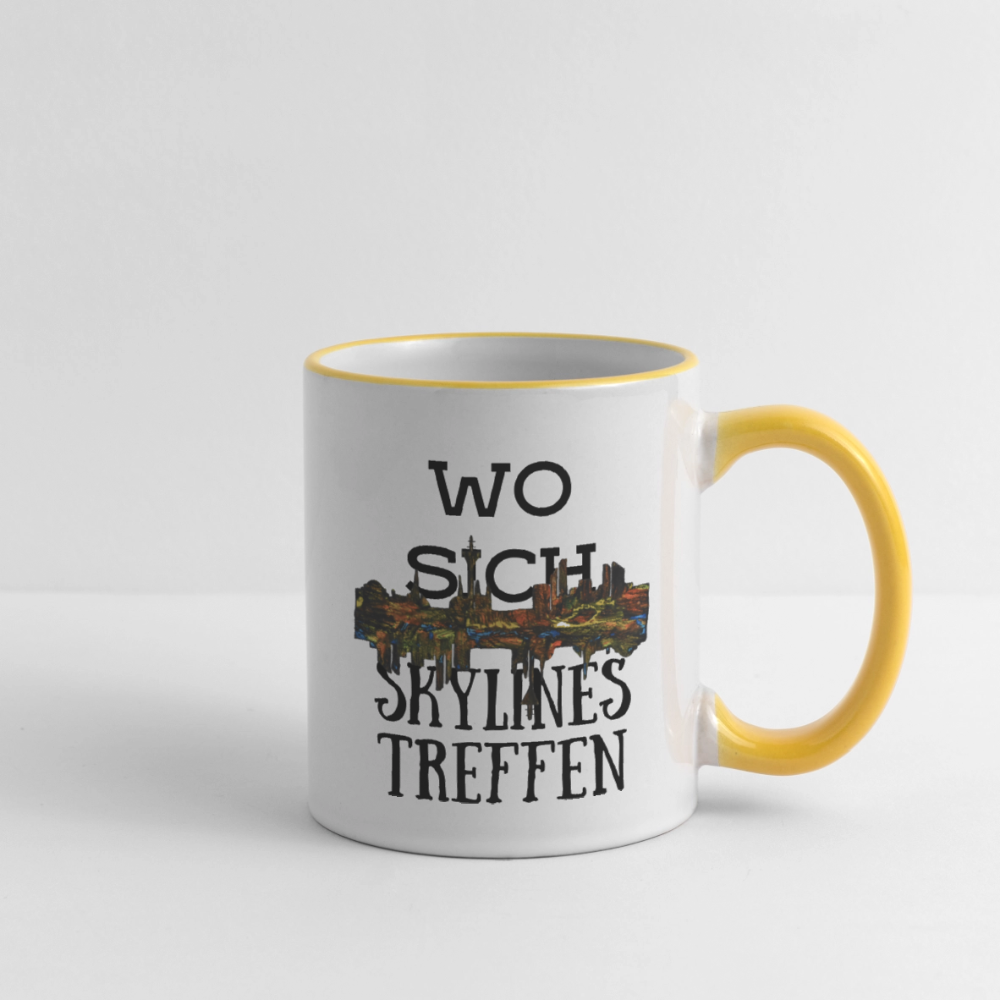 Tasse - Weiß/Gelb