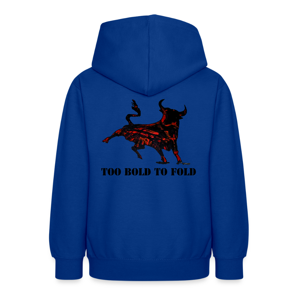 Teenager Hoodie Torro Backprint - Royalblau