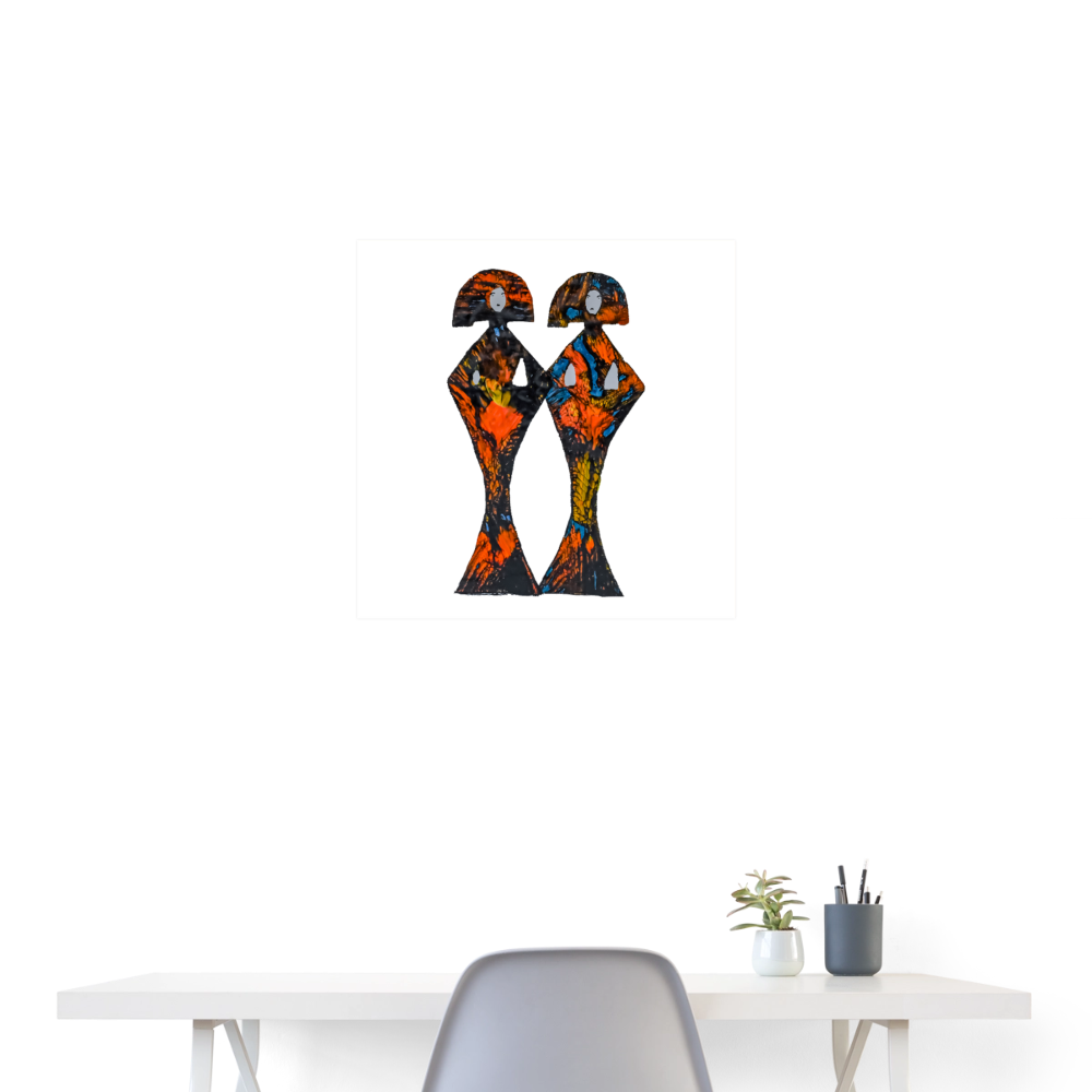 Poster Geishas - Weiß