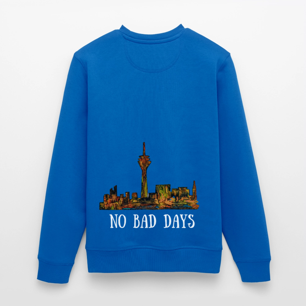Unisex Bio Pulli Düsseldorfer Skyline Backprint - Königsblau