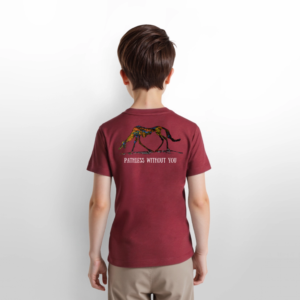 Unisex Kinder T-Shirt Lucy - Burgunderrot