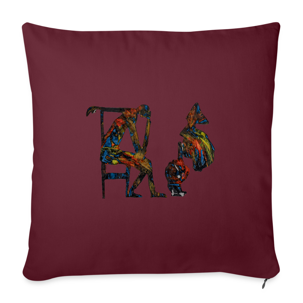 Sofakissen mit Füllung 44 x 44 cm - Burgunderrot
