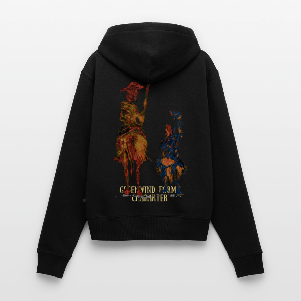 Frauen Kapuzenjacke Don Quixote Backprint - Schwarz