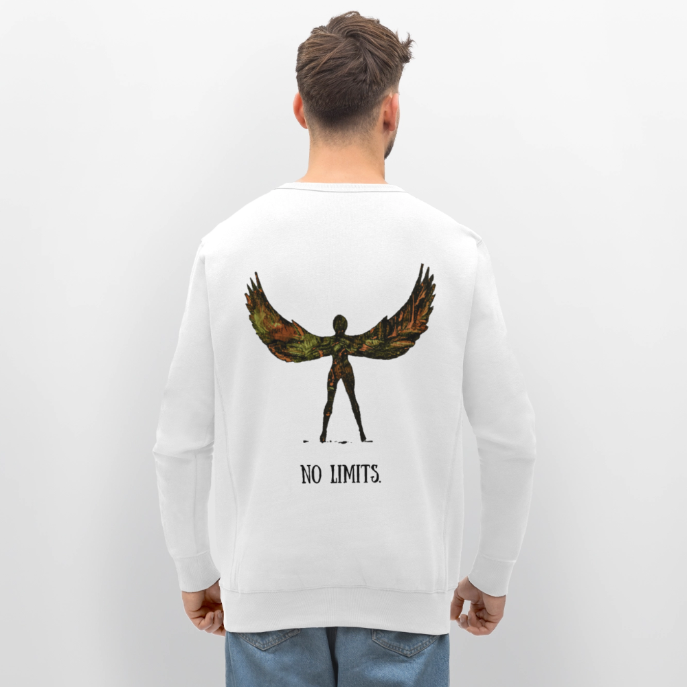 Unisex Bio Pulli Angel Backprint - Weiß