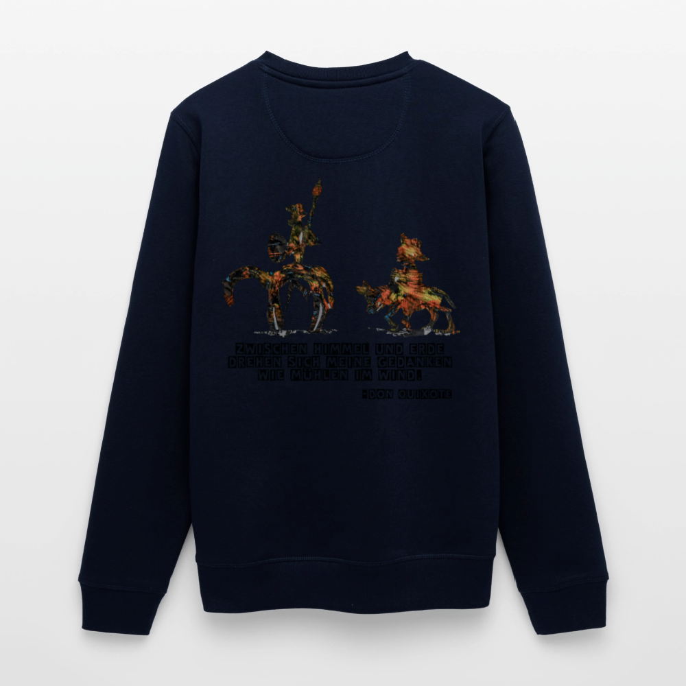 Unisex Bio Pulli Don Quixote Backprint - Navy