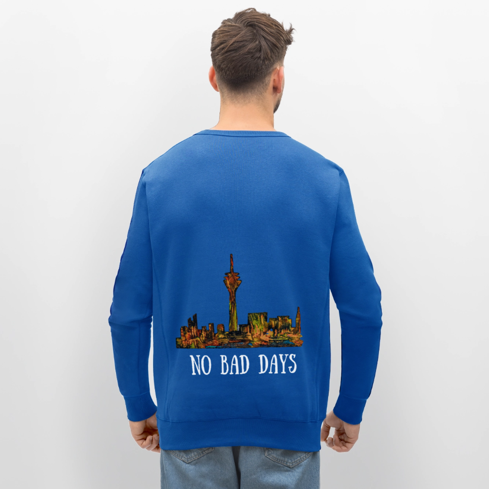 Unisex Bio Pulli Düsseldorfer Skyline Backprint - Königsblau