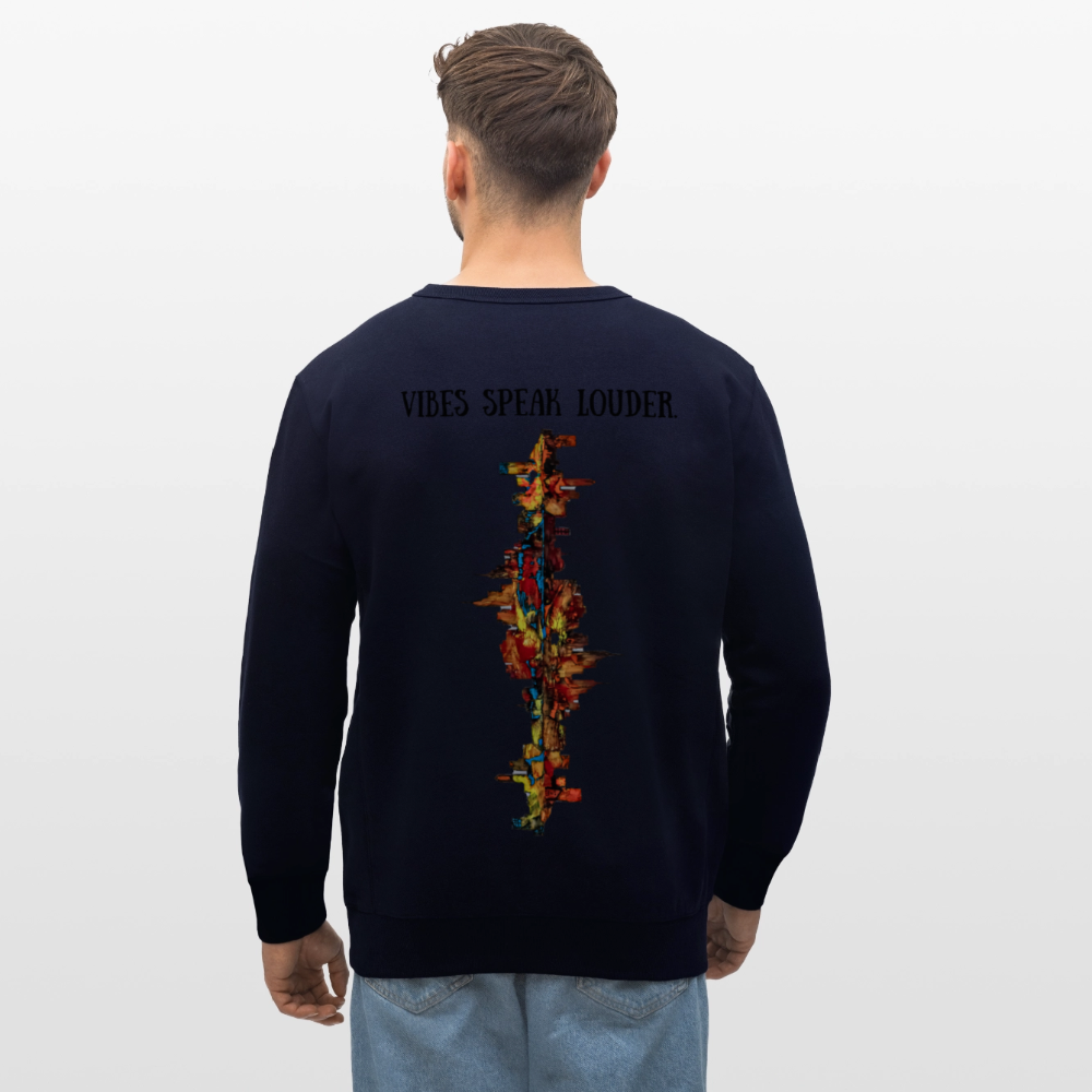 Unisex Bio Pulli Frankfurter Skyline Backprint - Navy