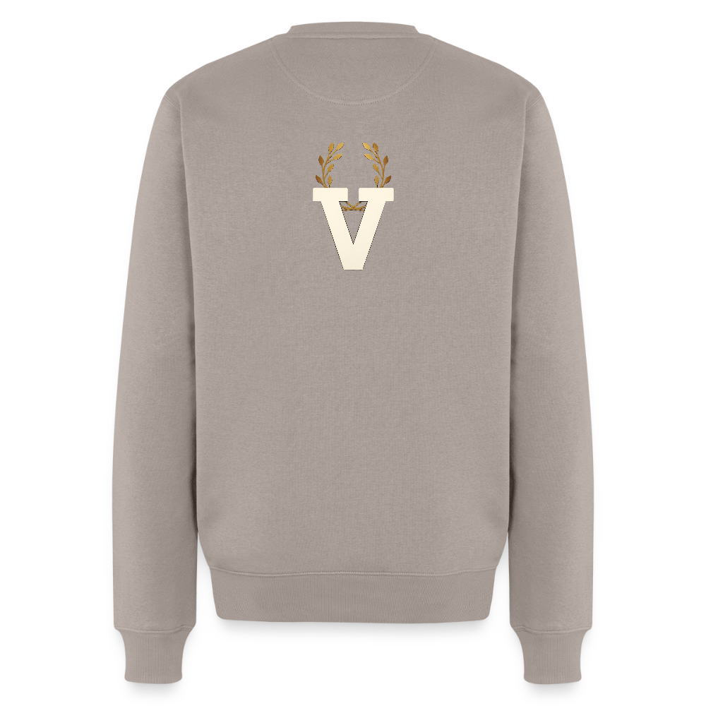 Männer Pulli Frankfurter Skyline Backprint - Taupe