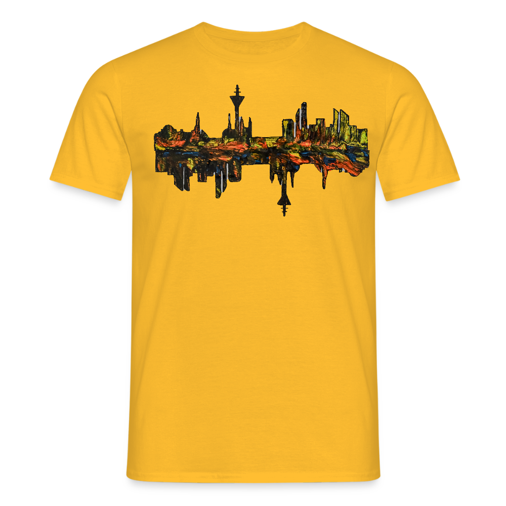 Männer T-Shirt Düsseldorfer Skyline V.3 - Gelb