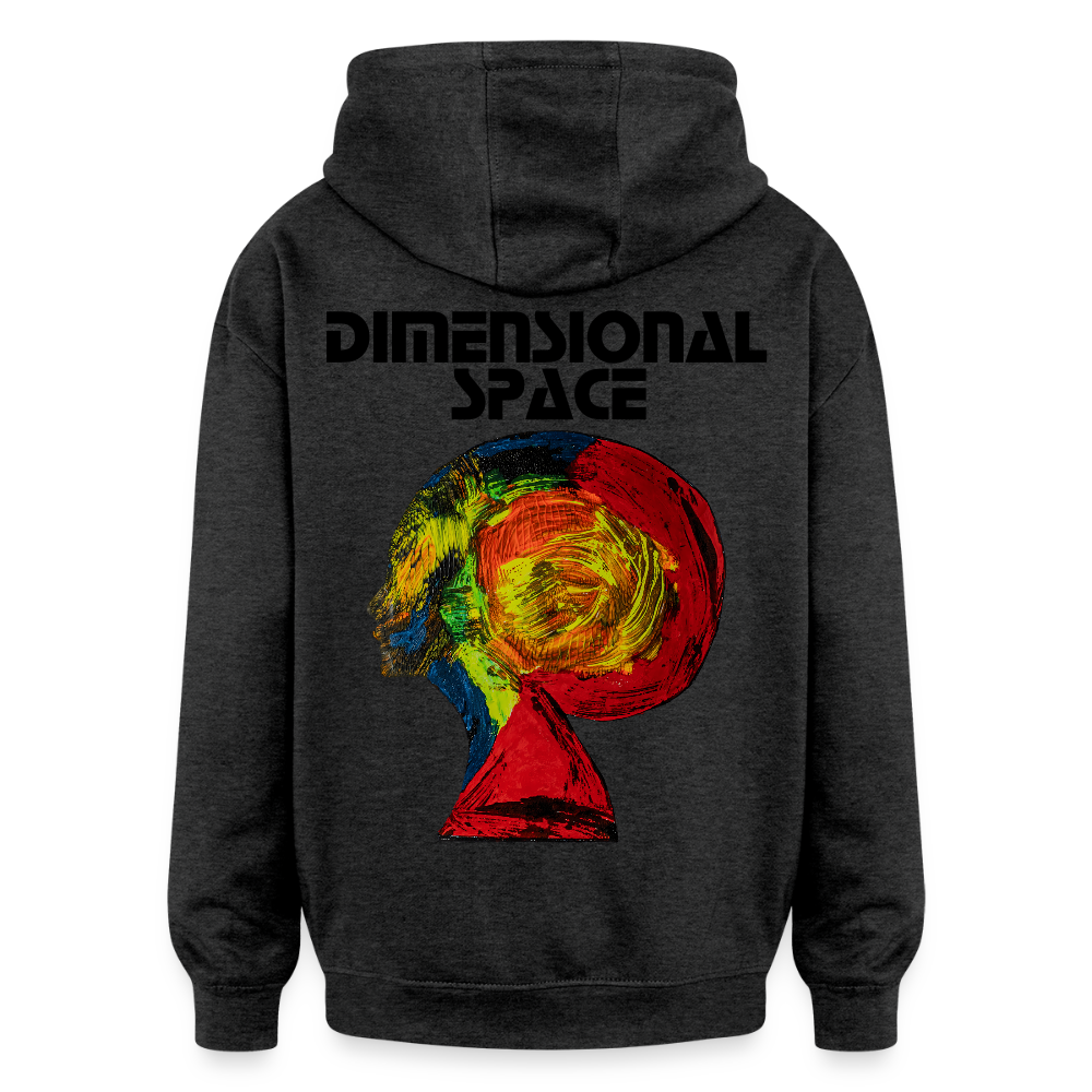 Oversized Unisex Hoodie Gaia Backprint - Anthrazit