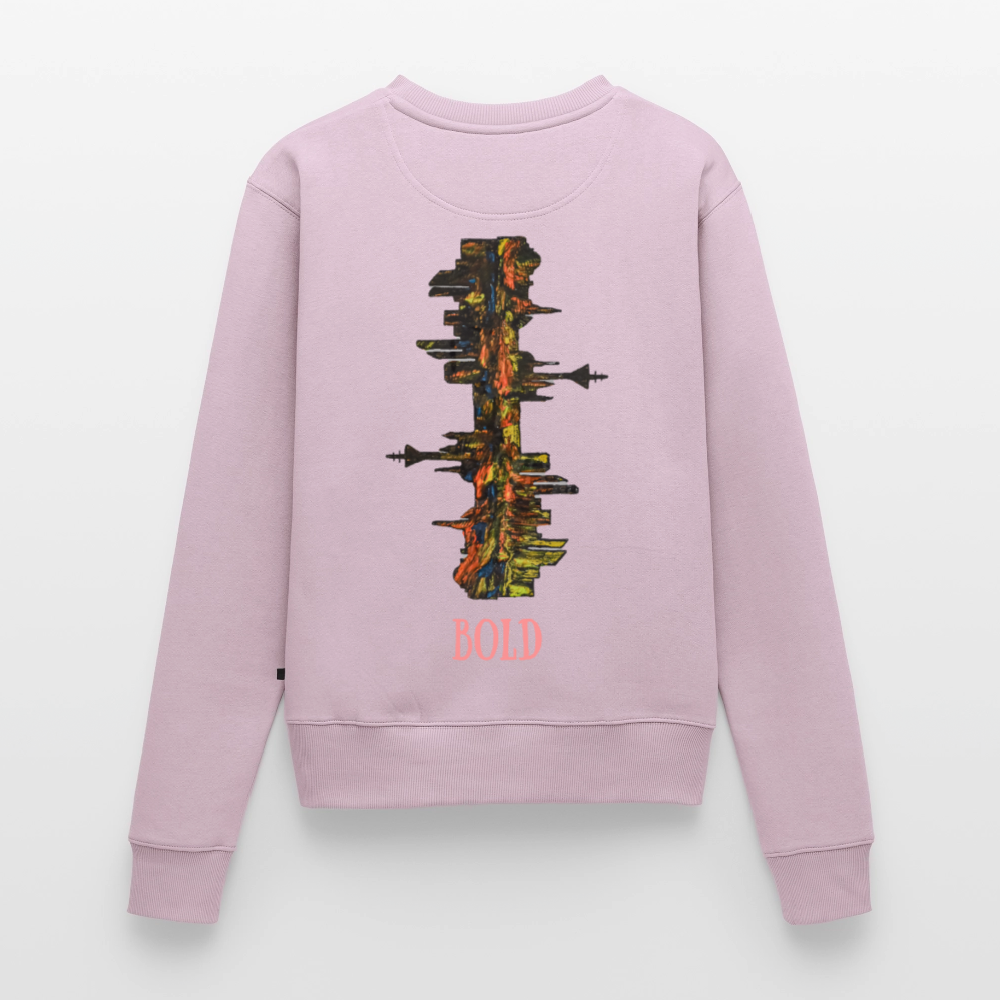 Frauen Pulli Düsseldorfer Skyline Backprint - Altrosa