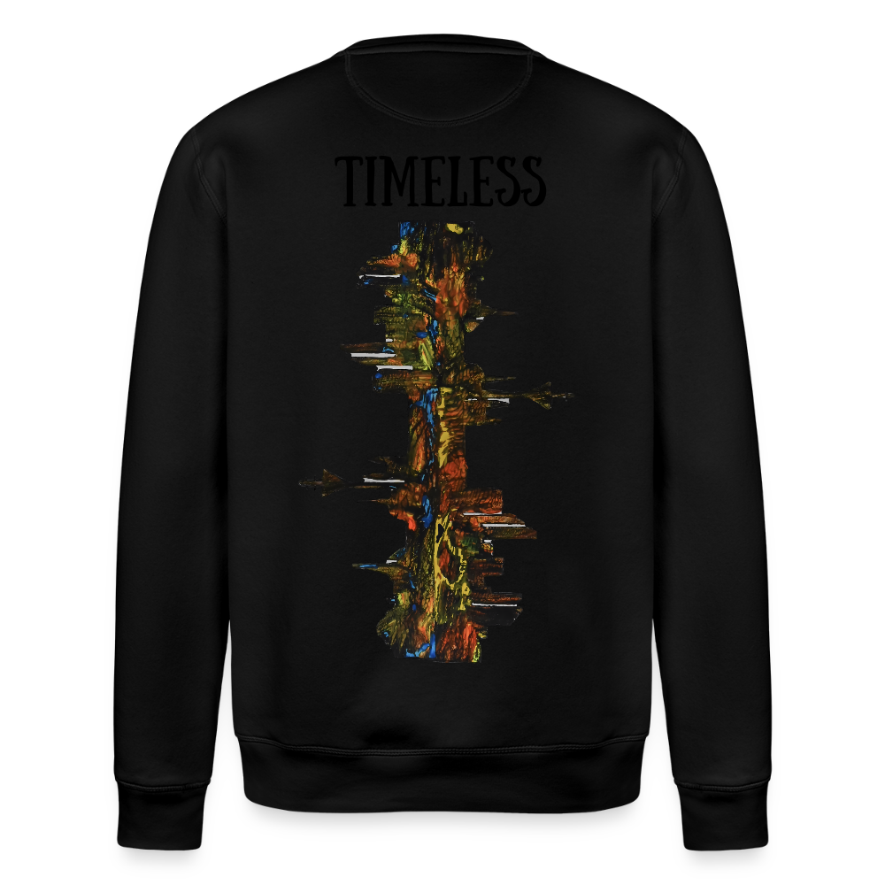 Unisex Bio Pulli Düsseldorfer Skyline Backprint - Schwarz