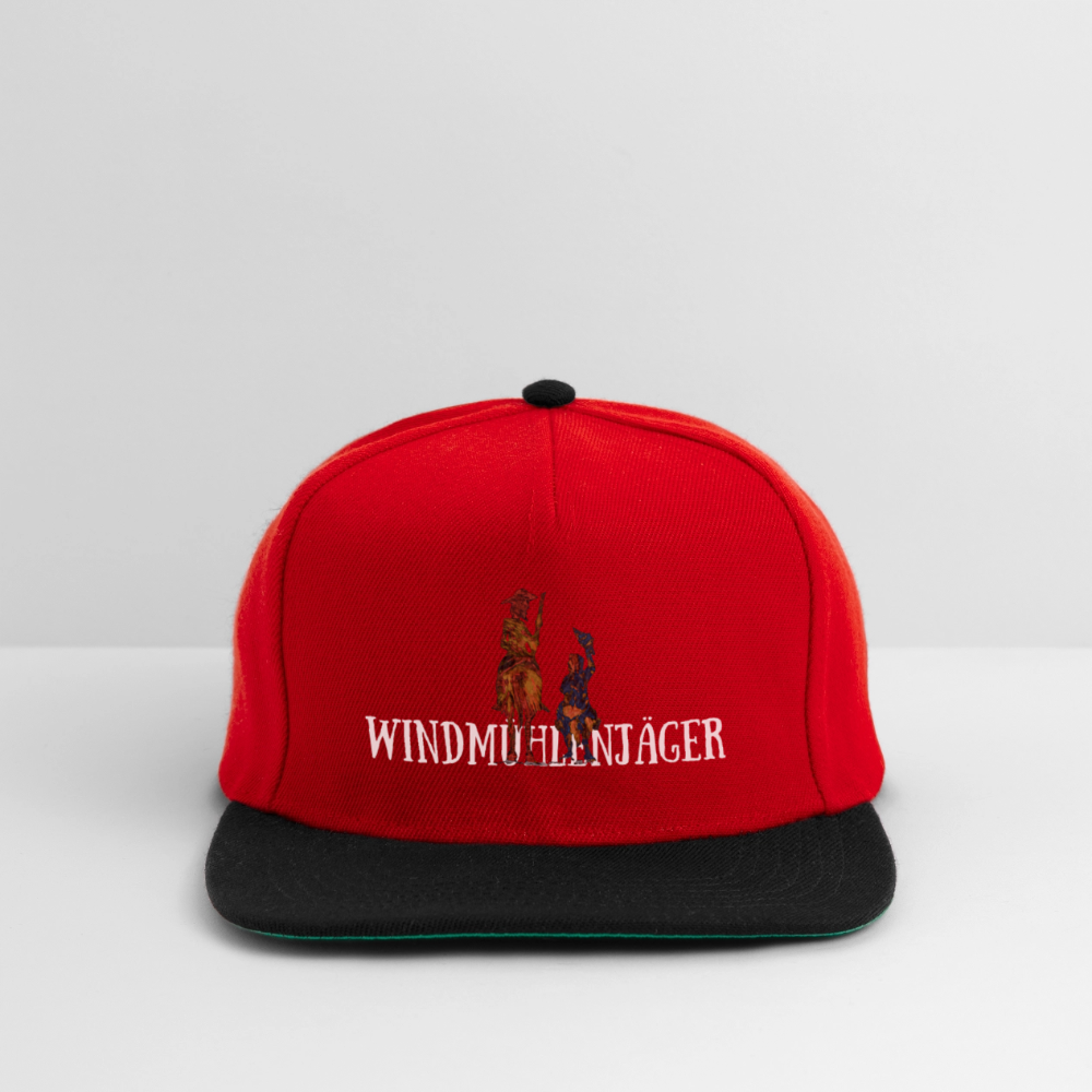 Snapback Cap - Rot/Schwarz