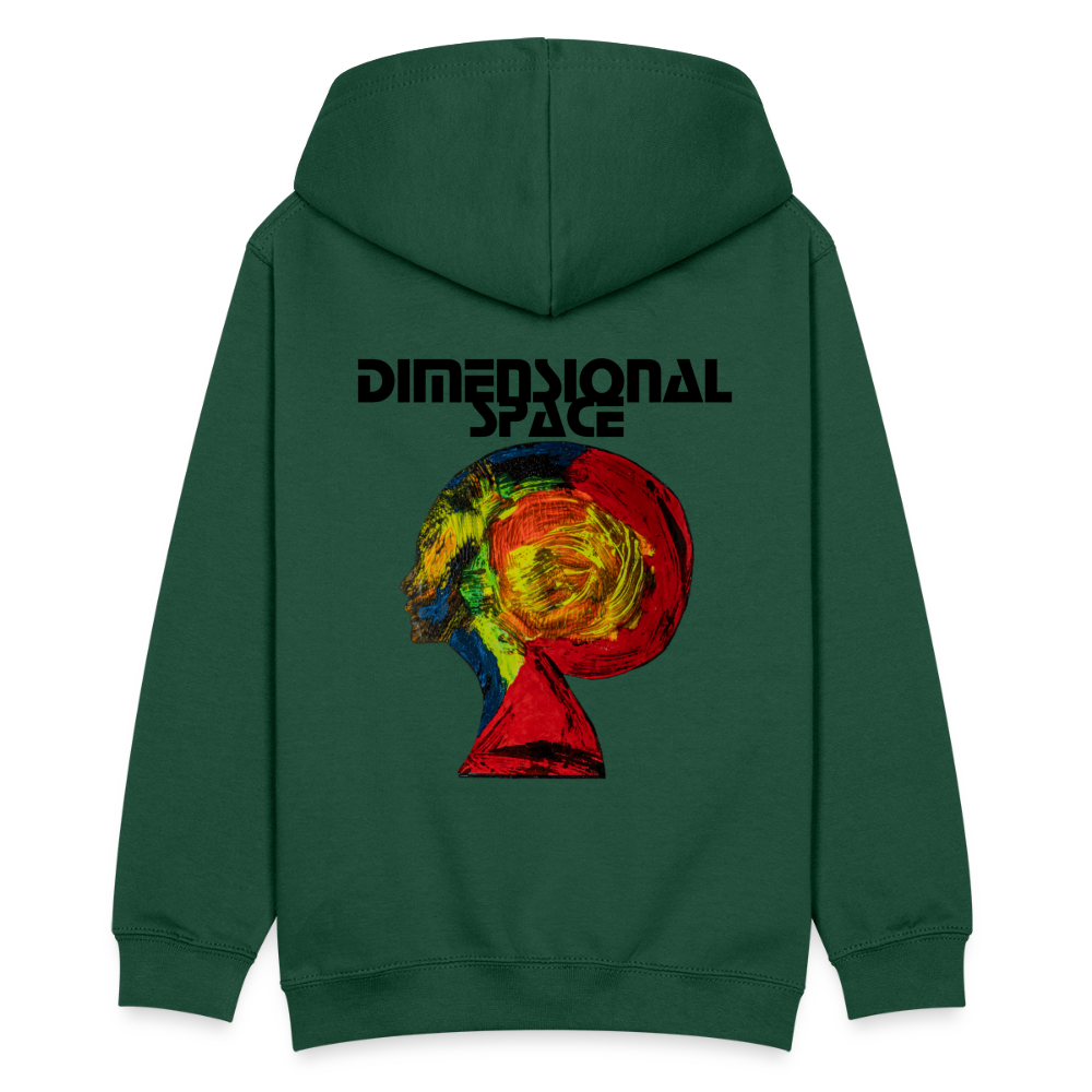 Teenager Hoodie Gaia Backprint - Flaschengrün