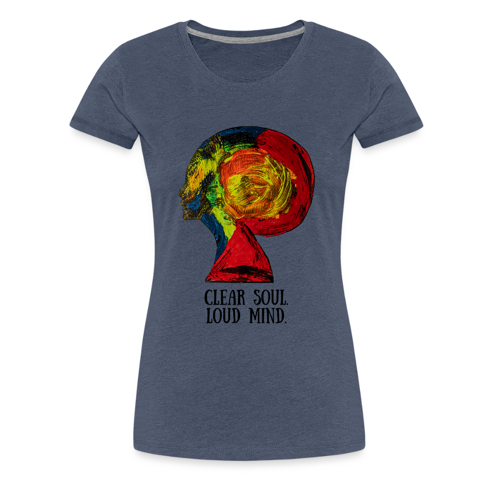 Frauen Premium  T-Shirt Gaia - Blau meliert